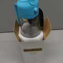 TrendPlain 16oz/470ml Glass Olive Oil Sprayer for Cooking  2 in 1 Olive Oil Dispenser Bottle for Kitchen Gadgets and Air Fryer Accessories, Salad, BBQ - Sky Blue