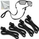 SIGONNA Eye Glasses String Holder Strap - Eyeglass Straps Cords for Men Women - Eyeglass Holders Around Neck - Sunglasses String Chain Lanyard Retainer (Black, Pack of 3)