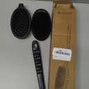 Silicone Back & Body Scrubber Set 2PCS, 13.4'' Gentle Exfoliating Back Scrubber with Dual-Side Head and Non-Slip Handle, Hygienic Silicone Loofah with Soft Bristles and Massage Dots(Black-2PC)