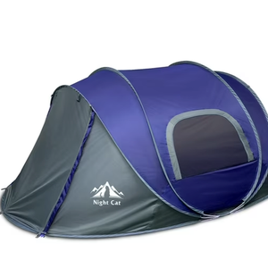 Night Cat Pop-up Camping Tent: 2 Person Tent Waterproof Instant Easy Setup Family Tent