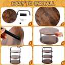 4 Pcs Wooden Pizza Stands Tiered Serving Tray Stand with 3 Pizza Servers for Pie Cupcake Dessert Cheese Party Restaurant