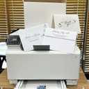 Winlyn Blank White Cards and Envelopes 100 Pack, 5 x 7 Folded Greeting Cards and A7 Invitation Envelopes 5 1/4 x 7 1/4 Self Seal 95lb for Weddings Shower Graduation Business Announcements Mailing