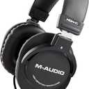 M-Audio HDH40  Over Ear Studio Headphones with Closed Back Design, Flexible Headband and 2.7m Cable for Studio Monitoring, Podcasting and Recording - Black