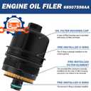 Ecodiesel Engine Oil Filter 68507598AA 68498720AA Compatible with Jeep 2020-2023 Wrangler JL,2021-2023 Gladiator,2020 2021 2022 2023 Ram 1500 DT