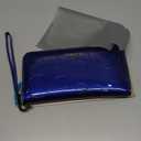 Fashion RFID Leather Wallet - Women's Hand-Held Bag, Credit Card Clip, Long Zipper Wallet With Multi Card Slots (Blue)