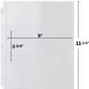 Dunwell Binder Currency Sleeves for Collectors - (50 Pack), Acid-Free 3-Pocket Clear Plastic Refill Pages for Currency Collection Album, 3-Ring Binder Sheet Protectors for Bills, Banknotes or Coupons