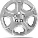 17 Inch Gloss Silver ABS Hubcaps for 2013–2025 Ford Escape S Base, Fits 17-inch OEM Steel Wheels CJ5Z-1015-A & LJ6Z-1015-A, OEM Replacement GJ5Z-1130-A, Bolt-on Wheel Covers, 4-Pack