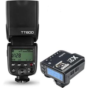 Godox TT600 GN60 HSS 1/8000s 2.4G Wireless X-System Camera Flash Speedlite with X2T-N Trigger Transmitter, Compatible for Canon Nikon Olympus Fujifilm Panasonic