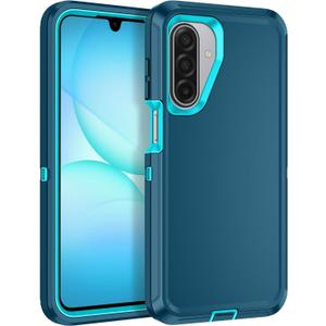 for Samsung Galaxy A17 Case [Shockproof] [3-Layer][Military-Grade] Full Body Protection Rugged Heavy Duty Cover Case for Galaxy A17 5G,Turquoise
