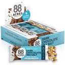 88 Acres Granola Bars, Dark Chocolate Sea Salt, 12 Count, School Safe, Allergen Free Seed & Oat Snack Bar, Gluten & Nut Free, Vegan, Non-GMO & Kosher, Individually Wrapped (EXP 10/14/26)