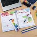 Global Datebooks 2026-2027 Middle & High School Student Planner 8.5" x 11" - Dated Weekly & Monthly Academic Planner w/Ruler/Bookmark & Stickers, For Homework, Matrix Style, Triple Stripe