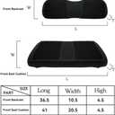 Golf Cart Diamond Seat Cover Kit, Fit for EZGO TXT OEM Ordinary Seat Cushion, Golf Cart Vinyl Seat Cover No Need to Use Gun Nails (Black)