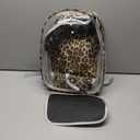 Pet Carrier Backpack Expandable for Cats and Small Dogs, Breathable Anti-Collapse Design, Airline Approved Travel Backpack for Hiking and Outdoor Use (Back Expandable-Animal) (Leopard Print)