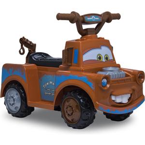 Kid Trax Toddler Disney Cars 3 Tow-Mater Electric Quad Ride-On, Kids 1.5-3 Years Old, 6 Volt Battery and Charger Included, Max Weight 45 lbs, Tow-Mater brown, Large