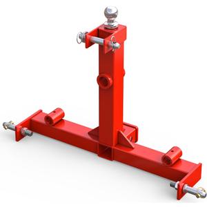 YITAMOTOR 3 Point Trailer Hitch with 2" Receiver for Category 1 Tractors, 3000 lbs Capacity Tow Hitch with Trailer Gooseneck Ball Drawbar