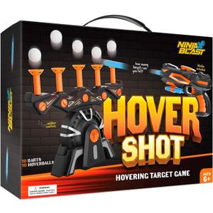 Hover Shot Shooting Toy for Kids - Ball Target Game for Nerf Guns - Cool Birthday Gifts Toys for Boys Age 6+ Year Old Boy Best Teenage Gift Idea - Gun, Targets & Darts - Powered by Plug or Batteries
