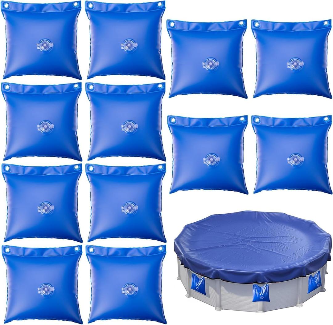 Swimming Pool Cover Hanging Bag - 0.4 mm PVC Pool Cover Weights - Heavy-Duty Winter Water Tube for Above Ground Winter Pool Cover11.5L11.5W