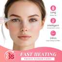 Dual Head Heated Eyelash Curler, Fast Heat Up in 8s, Heated Eyelash Curler for Women, Safe Anti-Scald Heated Lash Curler with 5 Temperature, Natural 24H Long-Lasting Curls, Portable for Travel