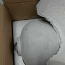 Handemade Large Round Vase for Centerpieces, White Rustic Vase Farmhouse Decor, Distressed Textured for Home Decorations, Earthy Room Decor Aesthetic, Stone Look Ceramic Clay Pottery, 10 inch