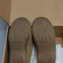 EverFoams Women's Microsuede Cozy Memory Foam Winter Slippers with Fuzzy Faux Fur Collar and Indoor Outdoor Rubber Sole (7-8, Tan)