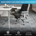 Thickened Chair Mat for Carpet - 47X 35.5 Heavy Duty Office Chair Mat for Low-Pile Carpeted Floors. Carpet Protector for Office Computer Desk Chair. Easy Rolling, Clear, Rectangular- 47x35.5"