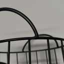 Coffee Pods Holder for Countertop, K Cup Holder Organizer, Sturdy Kcup Storage Basket with Wooden Base, Pods Container for Kitchen Bar Counter Office Desktop (Black)