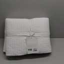 Levtex Home - Cross Stitch Bright White Quilt Set - 100% Cotton - Full/Queen Quilt (88x92in.) + 2 Standard Shams (26x20in.) - Reversible - Cotton Fabric