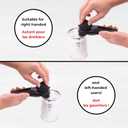 Starfrit MightiCan Can Opener - Safe - Holds Lid and Leaves No Sharp Edges on Lid - Comfort Grip - Heavy Duty Non-Slip Knob - Blue