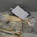 HMVPL Gold Floor Lamps for Living Room, Modern Floor Lamp with Shelves, Crystal Standing Lamps with Table, Brass Tall Lamp with Crystal Shade, On/Off Switch, Mid Century Corner Floor Lamp for Bedroom