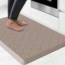 Kitchen Mats for Floor, Wide Cushioned Anti Fatigue Mat, Khaki | 20-Inch Wide Coverage,Cushioned Comfort,Waterproof Surface,Non-Slip Backing,Soft Underfoot,Easy Clean,Kitchen Sink,Laundry