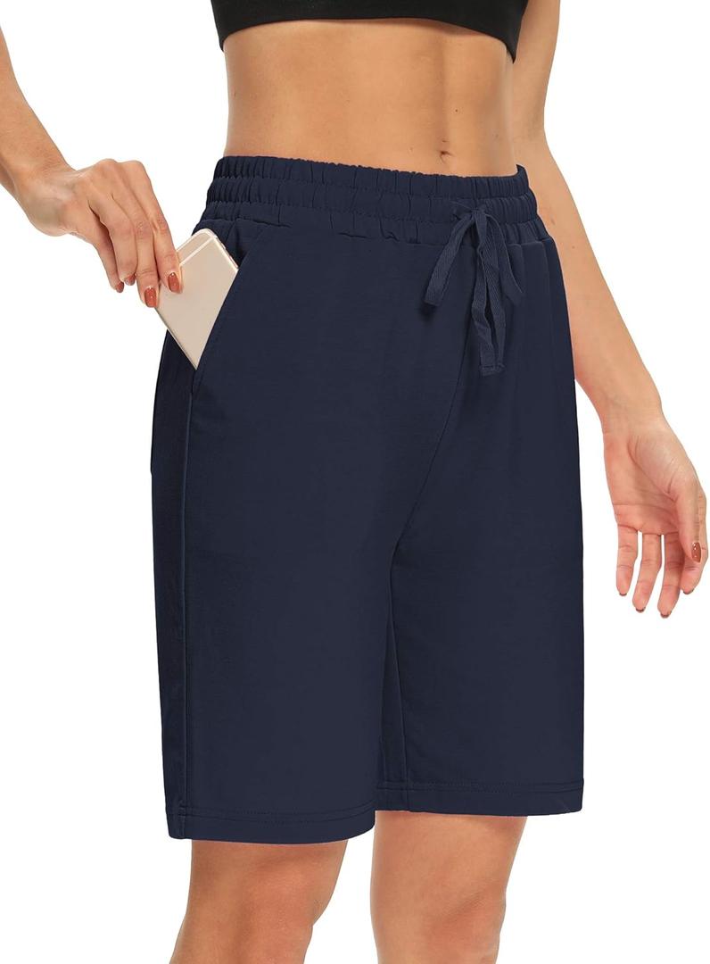 DIBAOLONG Womens Yoga Shorts Loose Comfy Drawstring Lounge Bermuda Shorts with 3 Pockets, Size: 4X-Large