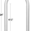 Aluminum Dock Handrail, 24" x 13" Dock Boarding Handrail, Dock & Boat Aluminum Safety Grab Bar, 36in Swimming Pool Handrail & Hot Tub Handrail, Silver