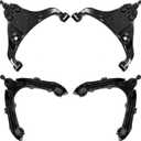 TRQ Front Upper and Lower Driver and Passenger Side Control Arm and Ball Joint Set 4 Piece Compatible with 2004-2012 Chevrolet Colorado Rear Wheel Drive 2004-2012 GMC Canyon Rear Wheel Drive
