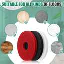 Teenyyou 3 Pcs 12" Cleaning Orbiter Pads Commercial Floor Buffer Pads Hardwood Floor Maintenance Scrubber Polisher Cleaning and Stripping for Orbiter Machine (Black,Red,White)