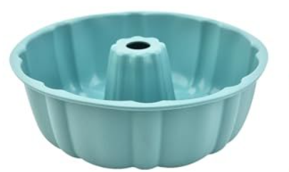 1 Pack Silicone Bundt Cake Pan Nonstick,10 Inch, Silicone Cake Molds, Pound Cake Pan, Baking Pan for Jello, Gelatin, Cake, Brownie and Bread（Blue）