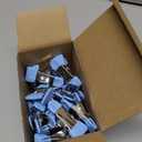 Clothes Pins Heavy Duty 30 Pack - 2.17 Inch Metal Chip Clips, Clothespins for Photo Drying Clothesline Laundry Sock, Bag Clips for Food Kitchen Stainless Steel with Rubber, Blue