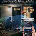 4MP/2K Window Camera for Home Security, 2Pack No Drill 5G&2.4G WiFi Indoor Security Cameras, Outdoor Monitoring thru Glass, Blacklight Color Night Vision, 24/7 AI Human Detection, Apt. Easy Mag. Mount
