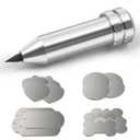 Engraving Tip/Tool/Etching Tool, Compatible with Cricut Maker, Explore 3, Explore, Explore Air, Explore Air 2 and Explore One, with 16 Pieces of Modern Classic Silver Blank Tags& Labels