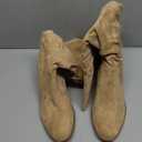 Erocalli Suede Knee-High Boots Fall Boot For Women Chunky Block High Heel Slouch Fashion Boot Round Toe Side Zipper, Size 10