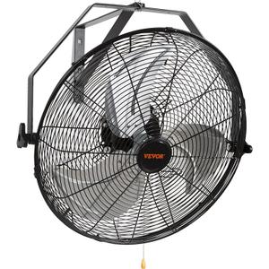 18 Inch Wall Mount Fan, 3-speed IP44 Waterproof, Max. 4150 CFM Wall Mounted Fan for Outdoor, Commercial, Residential, Greenhouse, Workshop, Patio, Black, ETL Listed