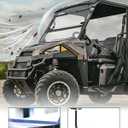 3-IN-1 Flip Up Windshield for Polaris Ranger Midsize 570 500 SP 570 Accessories, 1/5" Hard Coated PC Adjustable Split Foldable Windshield for Ranger 570, Open/Vented/Closed, Not Fit FullSize