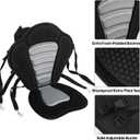FAHKNS 2-Pack Kayak Seats, Kayak Accessories, SUP Paddle Board Seats, Luxury Padded Canoe Back Seat with Removable Storage Bag, 4 Adjustable Straps for Kayaking, Canoeing, Rafting, Fishing