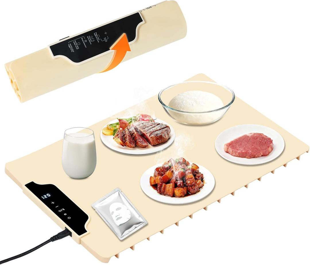 Sourdough Starter Warmer with 85-200F Temp Control & 12H Timer, Full-Surface Fast Heating Silicone Sourdough Warming Mat for Sourdough, Baking, Yogurt, Kombucha, and Daily Home Use(Medium)