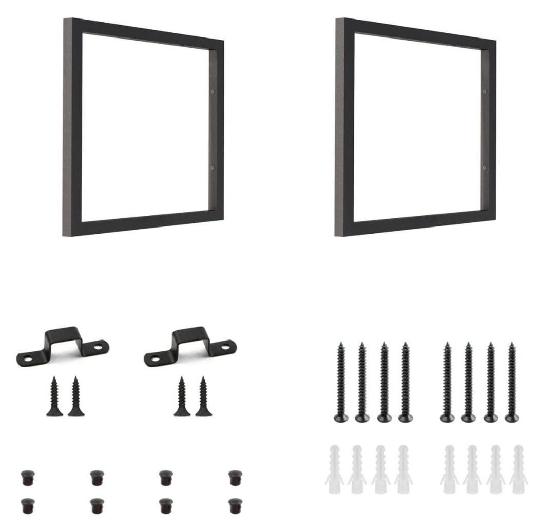 HARDJULAN 3-Tier Square Shelf Bracket, Wall & Ceiling Mount, 2 Pack