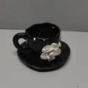 Cute Ceramic Coffee Cups, Unique Fancy Tea Cups with Saucer, 11OZ for Cappuccino Latte Milk