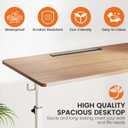 Hadulcet Portable Standing Desk, Rolling Desk Adjustable Height, Mobile Laptop Desk, Small Stand Up Table with Wheels, Walking Table for Treadmill Walking Pad, Tall Computer Stand, Oak
