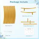 Round Backdrop Stand - 6.5FT(200cm), Wedding Arch, Balloon Arch Stand with Base for Wedding Baby Shower Birthday Party (Gold)