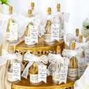 20 Pcs Mini Champagne Bottle Bubble Bulk for Wedding Favors Champagne Bottle Shaped Bubbles Set with Ribbons and Cards Champagne Bottles for Shower Guests Bridal Gifts