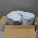 AM AEROMAX Back Sleep Training Pillow Standard Size – Ergonomic Memory Foam for Back Sleepers, Improves Posture, Reduces Neck & Shoulder Pain, Breathable Washable Blue Cover