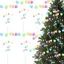 Suncalla 6 Pack Easter Tree Decorations Pastel Spring Decoration Easter Picks and Sprays Colorful Glitter Foam Hearts Picks for Vase Decor DIY Wedding Bouquet Flower Arrangement Home Centerpiece